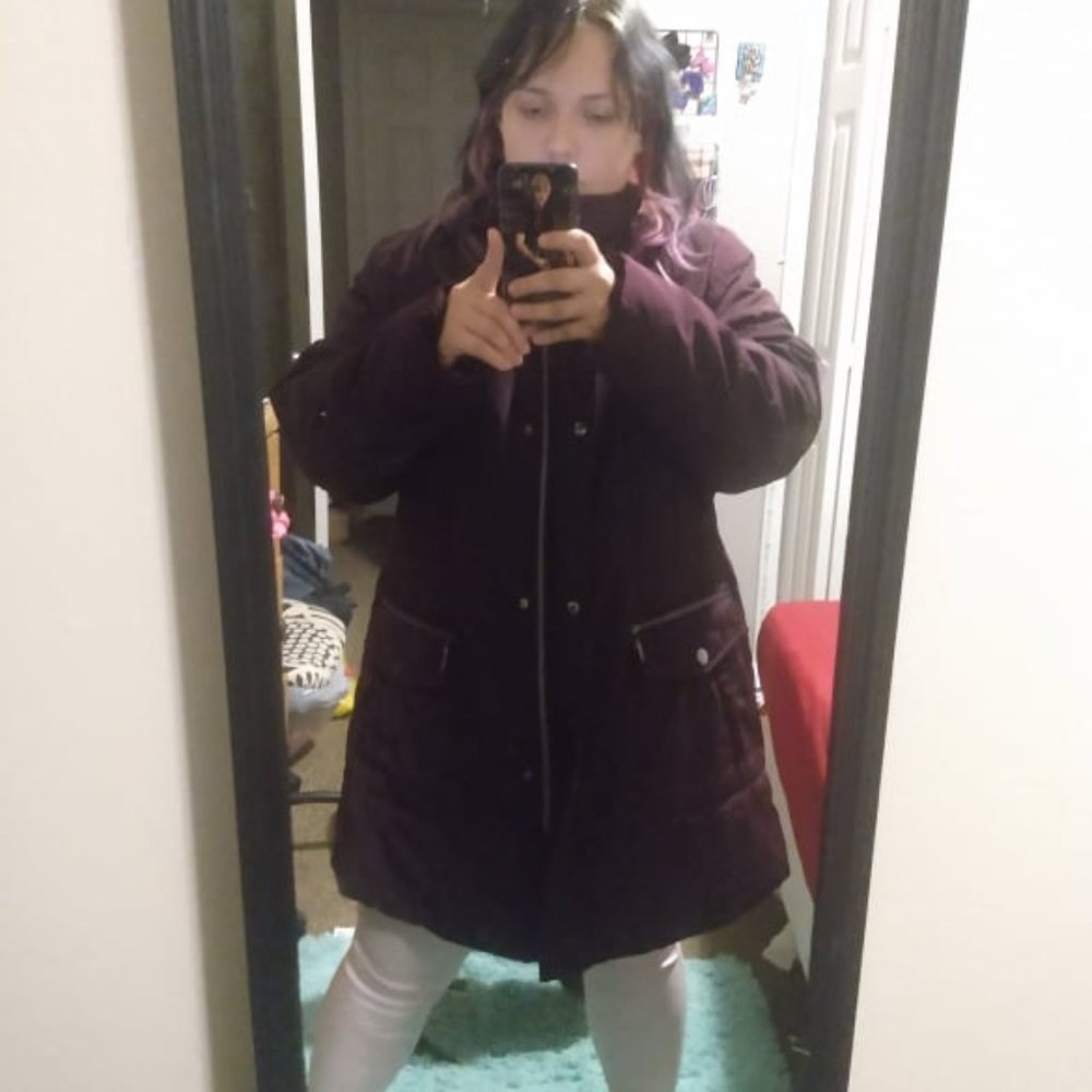 Purple winter coat
